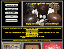 Tablet Screenshot of antiquesportsshop.com